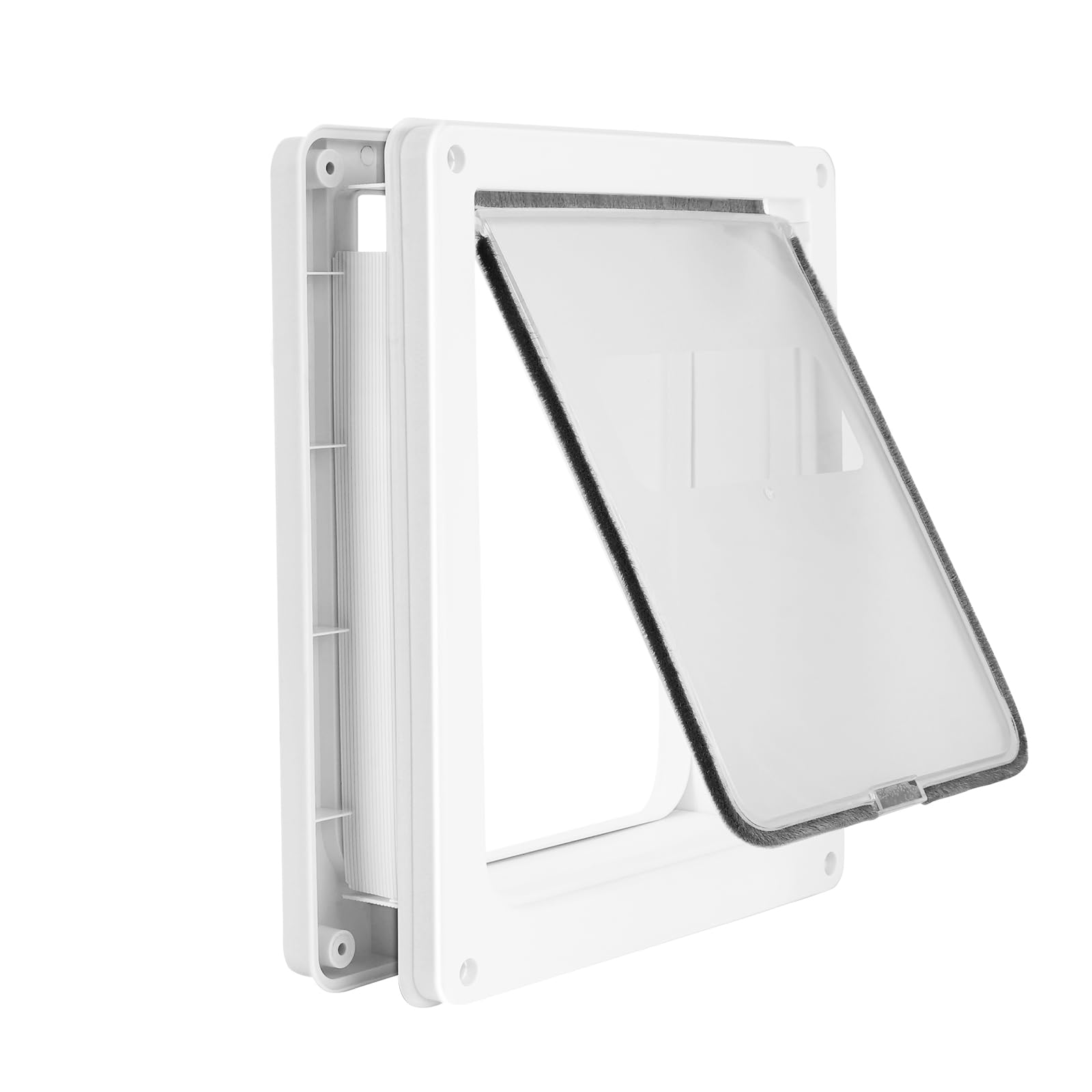 Small Doggie Door With Magnetic Locking Panel For Home Security - Durable & Weatherproof 13.5X11.1 For Small To Medium Dogs, Cat