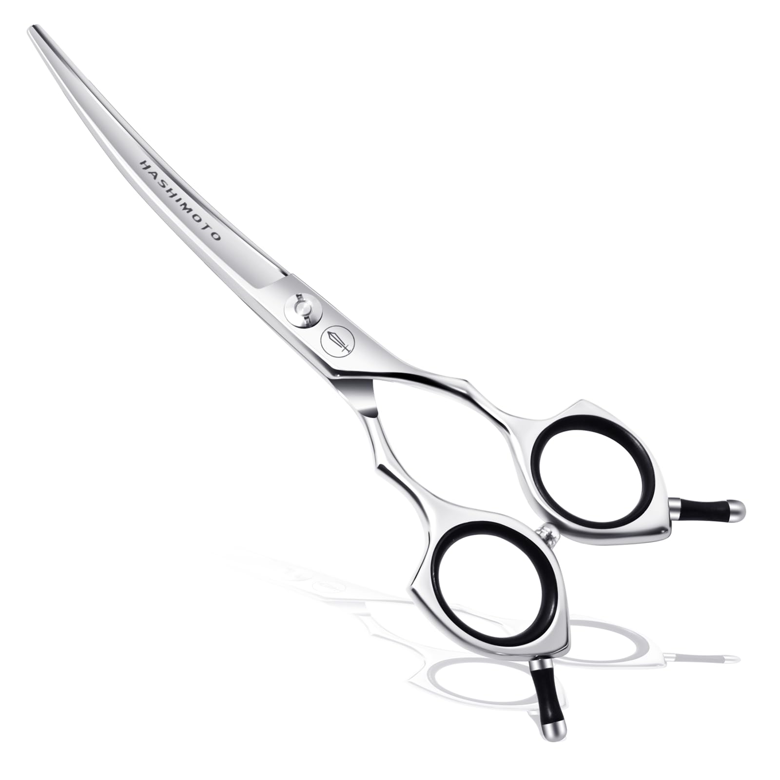 Hashimoto Grooming Scissors For Dogs, Curved Shears Dog Grooming Scissors For Large Hands, 6.5 Inch, 30 Degree Of Curved Blade, 