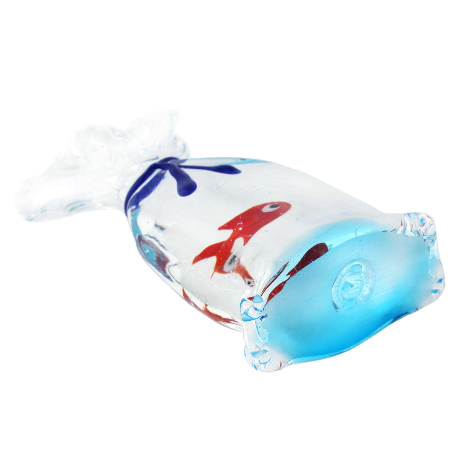 Glassofvenice Murano Glass Aquarium Bag With Tropical Fish
