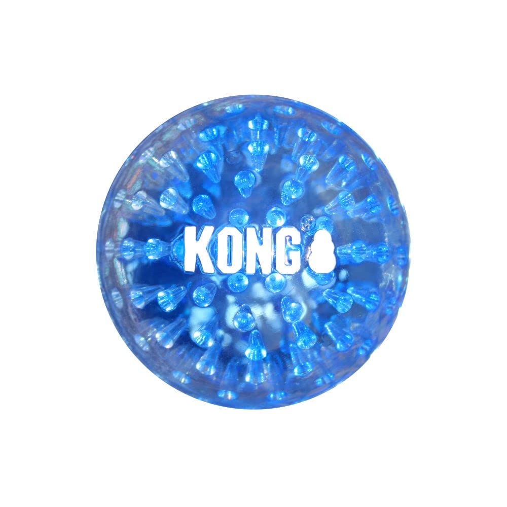 KONG Squeezz Geodz Squeaker Ball Dog Toy - Large, Multi-Color, Durable Wood Material, Model 38749422