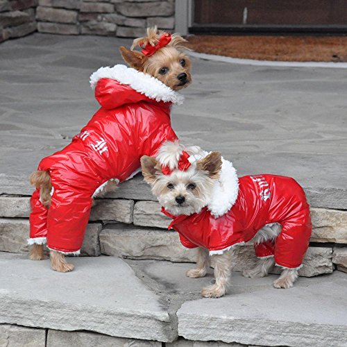 Doggie Design Red Ruffin It Dog Snow Suit Harness (Medium)