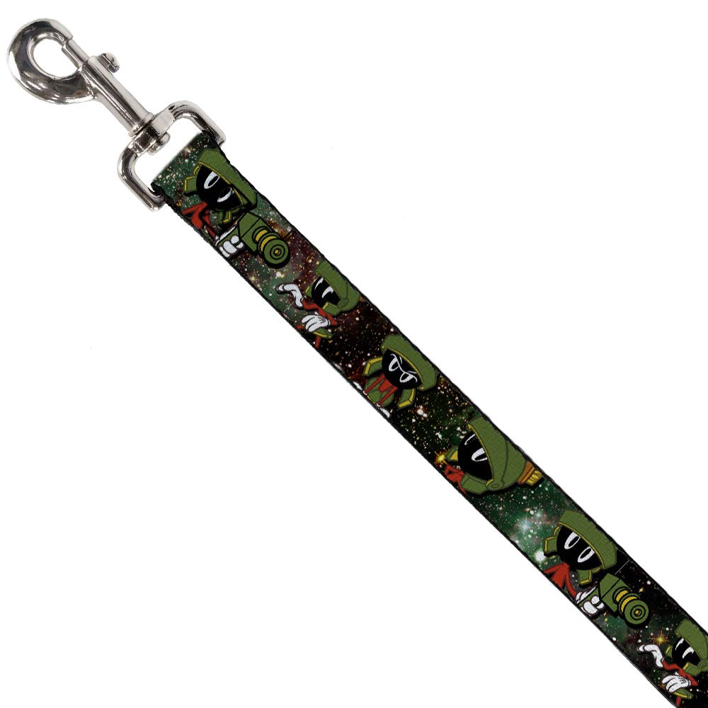 Dog Leash Marvin The Martian 4 Poses Galaxy 4 Feet Long 1.5 Inch Wide