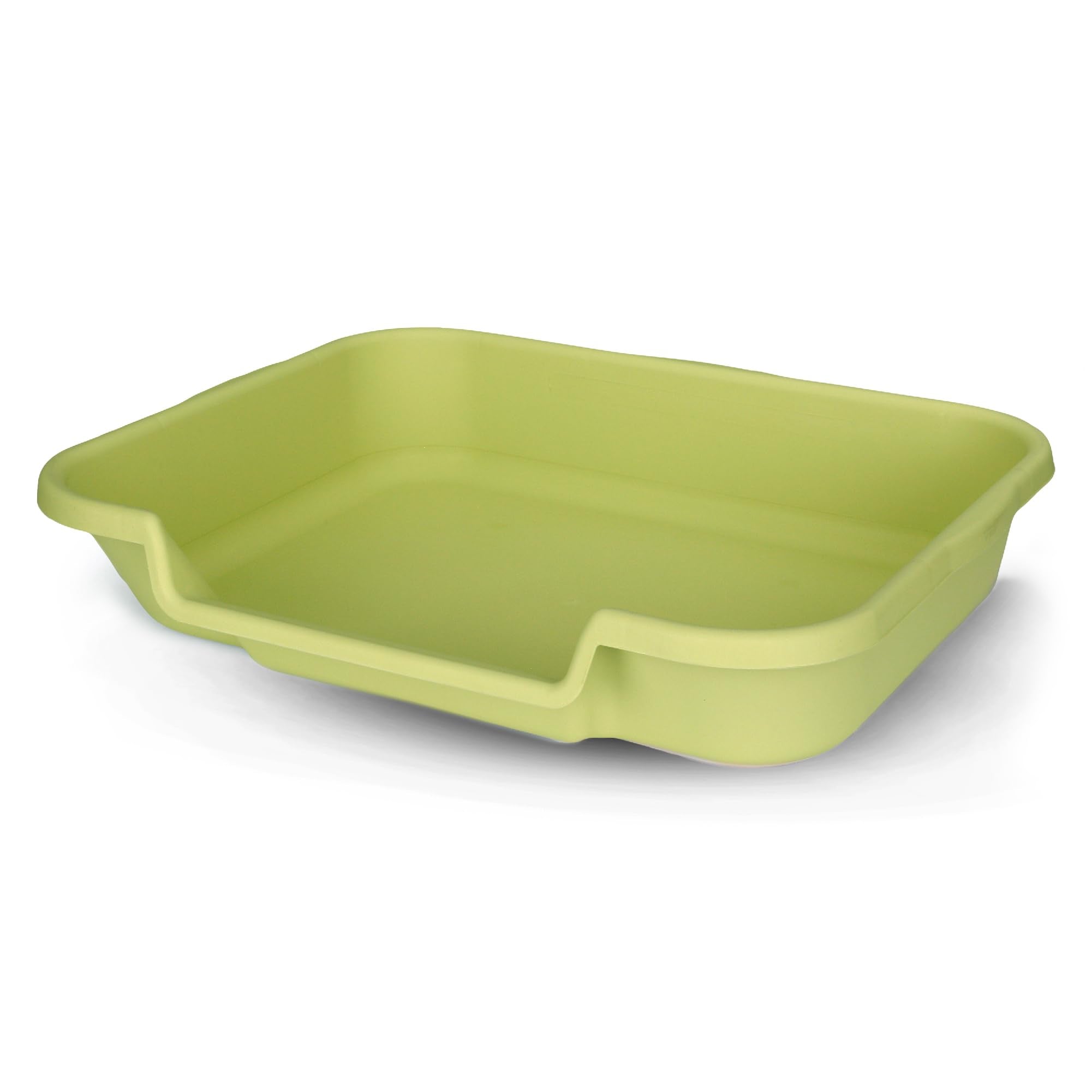 Kittygohere Cat Litter Box  Large Size  Apple Green Color  Durable & Pet Safe Kitty Litter Box  Indoor Open Top Entry Cat Litter Box  Comfortable For Cats  Easy To Handle & Clean -Like New