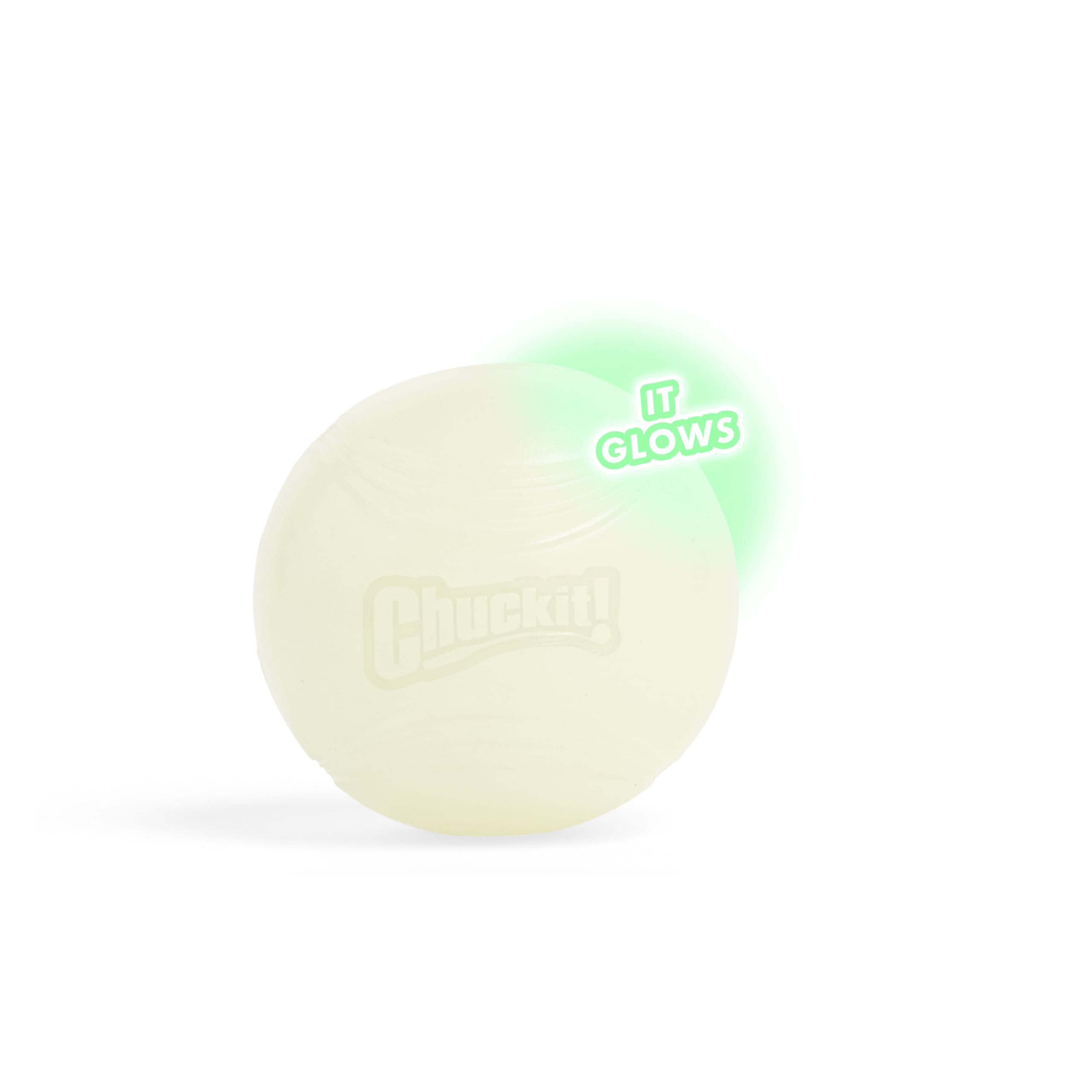Chuckit! Max Glow Ball Dog Toy, Large (3 Inch Diameter) for dogs 6-100 lbs, Pack of 1