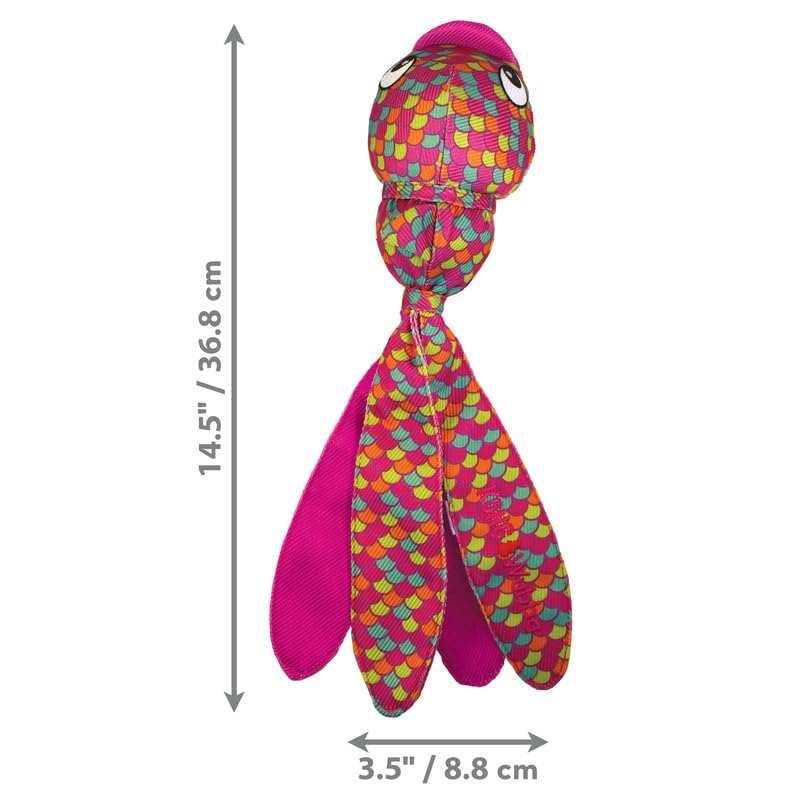 Kong Wubba Finz - Dog Toy For Tug Of War & Fetch - Dog Supplies For Puppy & Dog Playtime - Outdoor & Indoor Dog Toy (Pink, Large)
