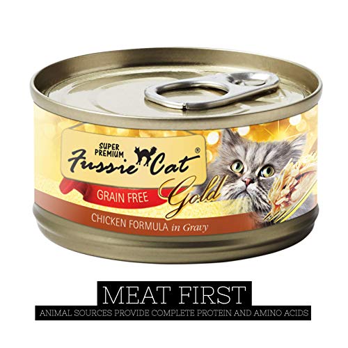 Fussie Cat Super Premium Chicken Formula in Gravy Grain-Free Wet Cat Food 2.82oz, case of 24