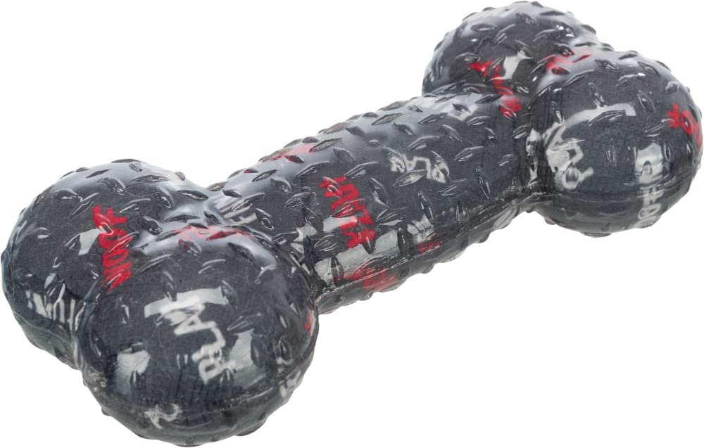 Trixie Bone Toy For Dogs, Durable Thermoplastic Rubber Chew Toy With BuiltIn Squeaker, Safe And NonToxic Fetch Toy For Indoor 