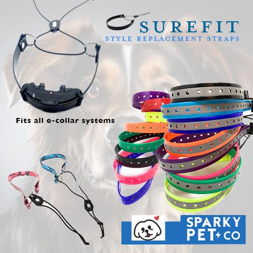 Replacement GPS eCollar with Adjustable Bungee, Multi-Hole Design, and Secure Toggle Closure for Small Dogs (Reflective Red, Sma