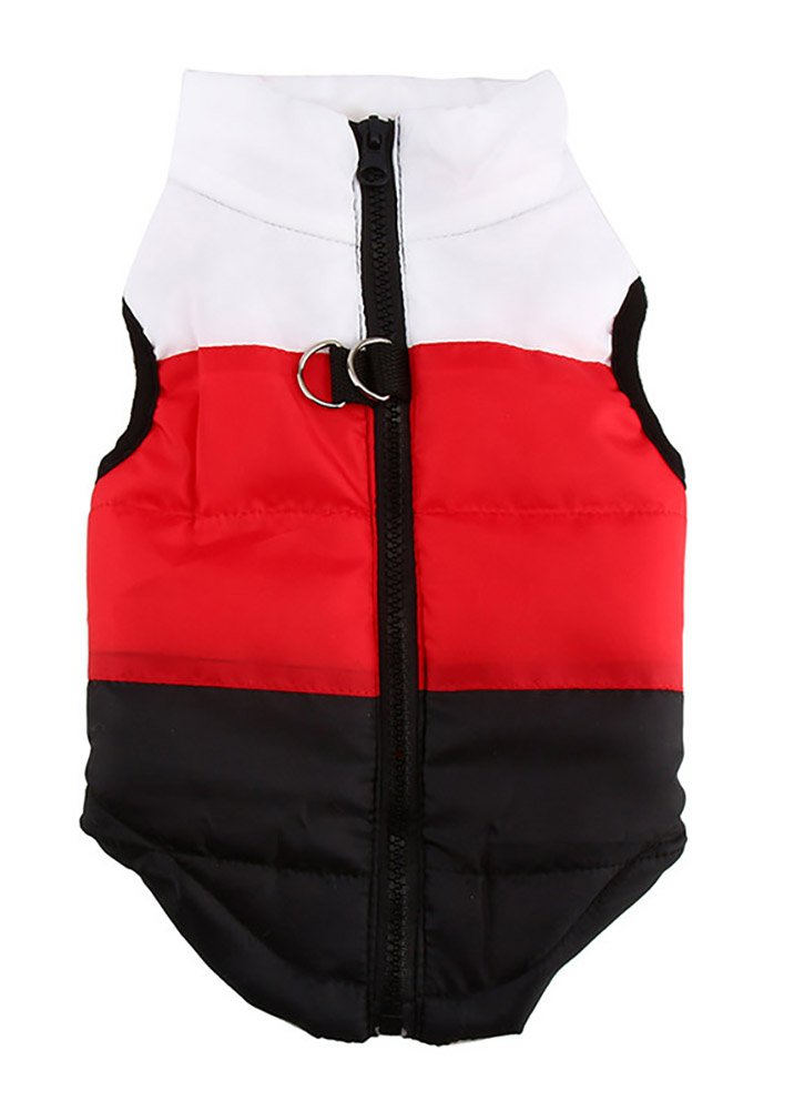 Marupet Winter Dog Vest - Waterproof Windproof Warm Coat For Cold Weather - Small Medium Dogs (Not Big Dogs) - White/Red/Black