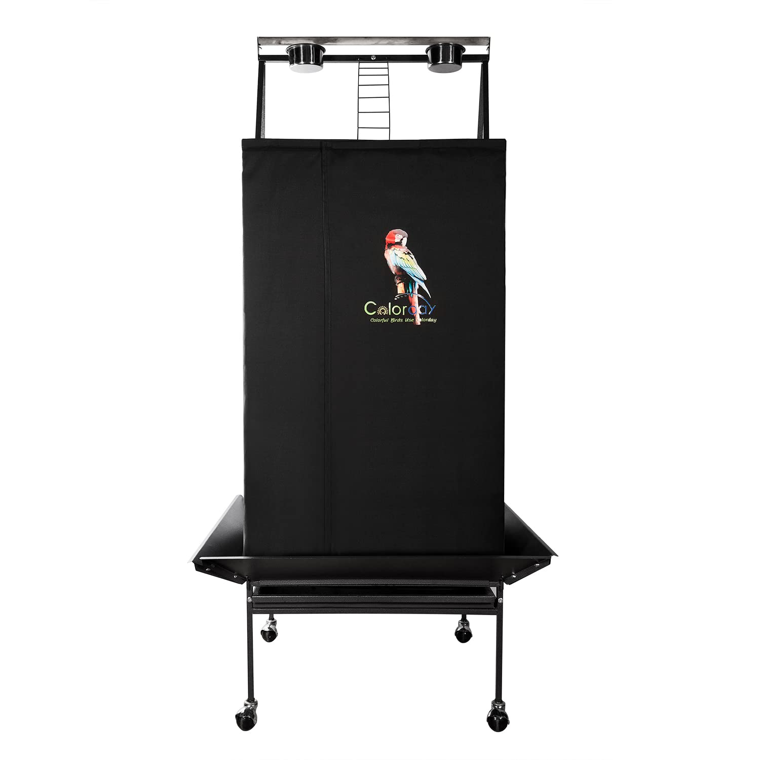 Colorday Good Night Bird Cage Cover For Large Bird Cage With Play Top (Patent Pending), Black 68''