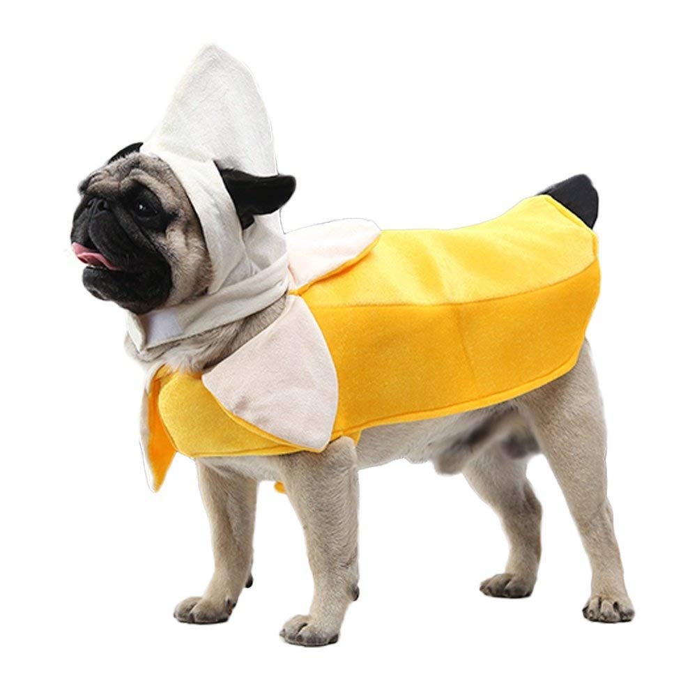 Banana Dog Costume - Funny Halloween Dog Costume Cute Dog Cosplay Jumpsuit Fashion Dress For Puppy Small Medium Large Dogs Speci