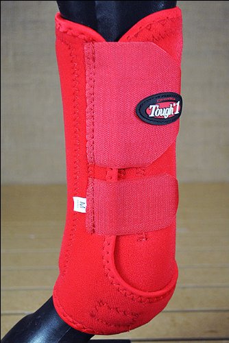 Tough 1 Vented Sport Boots Rear M Red