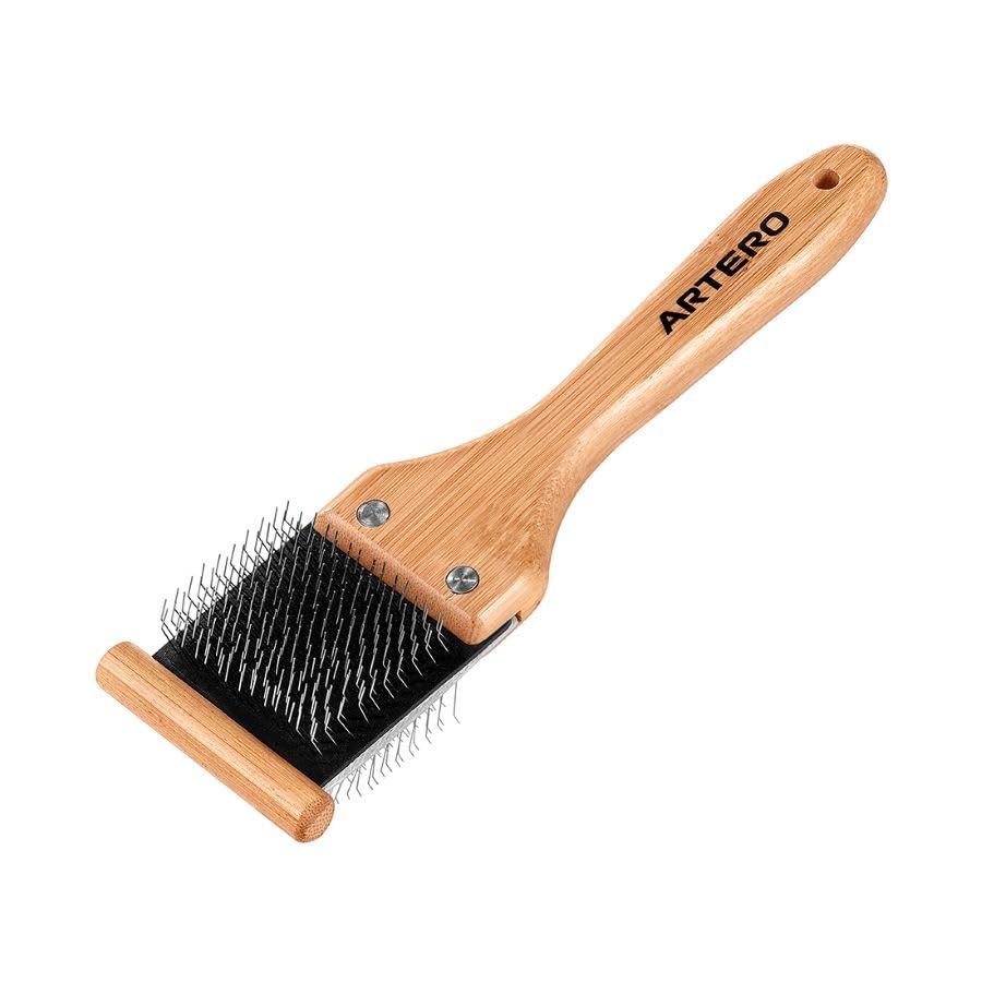 ARTERO Double Flexible Brush 2 in 1 - S Nature Collection, Silver, Wood Material