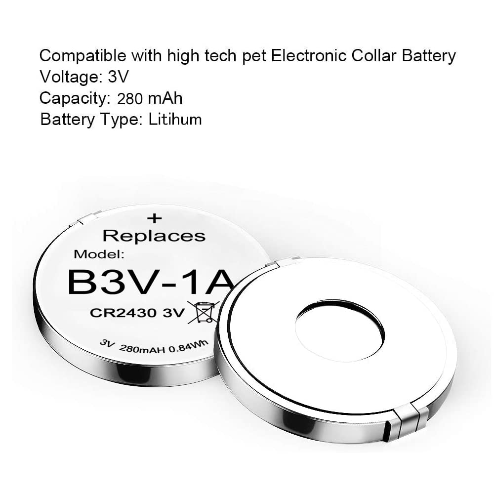 Abeden B3V 1A Lithium Replacement Batteries Compatible With High Tech Pet Single Electronic Collar Battery For Model Ms-4 And Ms-5(4 Pack)