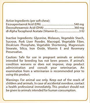 Healthy Breeds Belgian Malinois Omega HP Fatty Acid Skin and Coat Support Soft Chews 90 Count