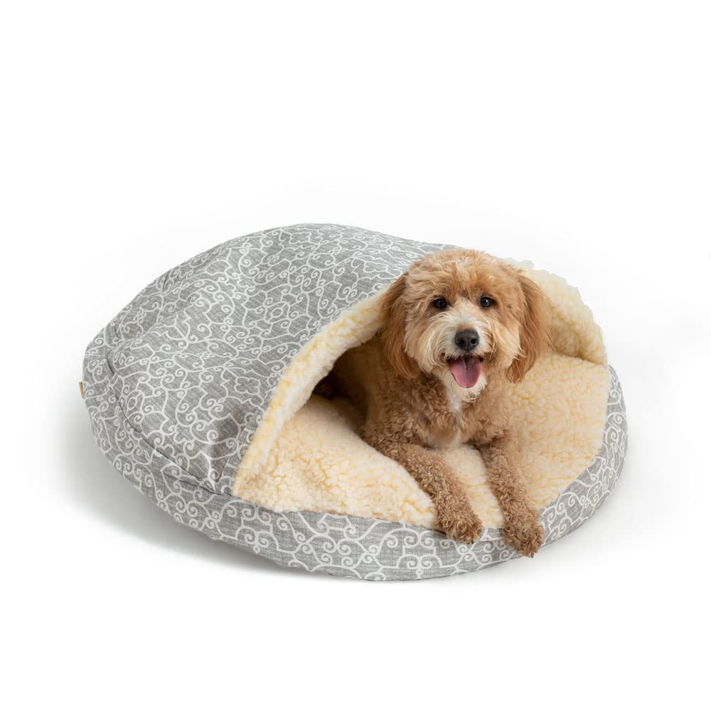Snoozer Luxury Orthopedic Cozy Cave Pet Bed, Ramey Gray - Large