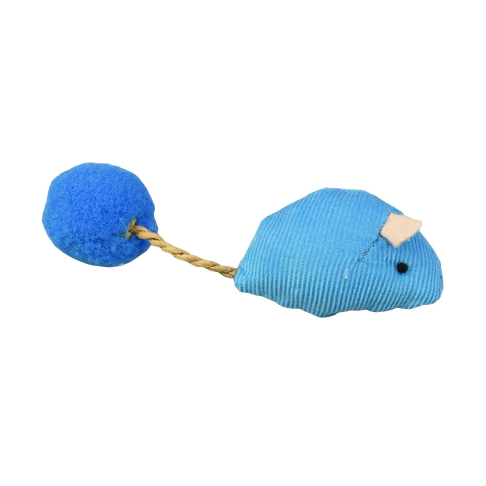 Atorse Interactive Mouse Cat Toy Cat Mice Toys Teaser For Cats And Kitten Training Blue