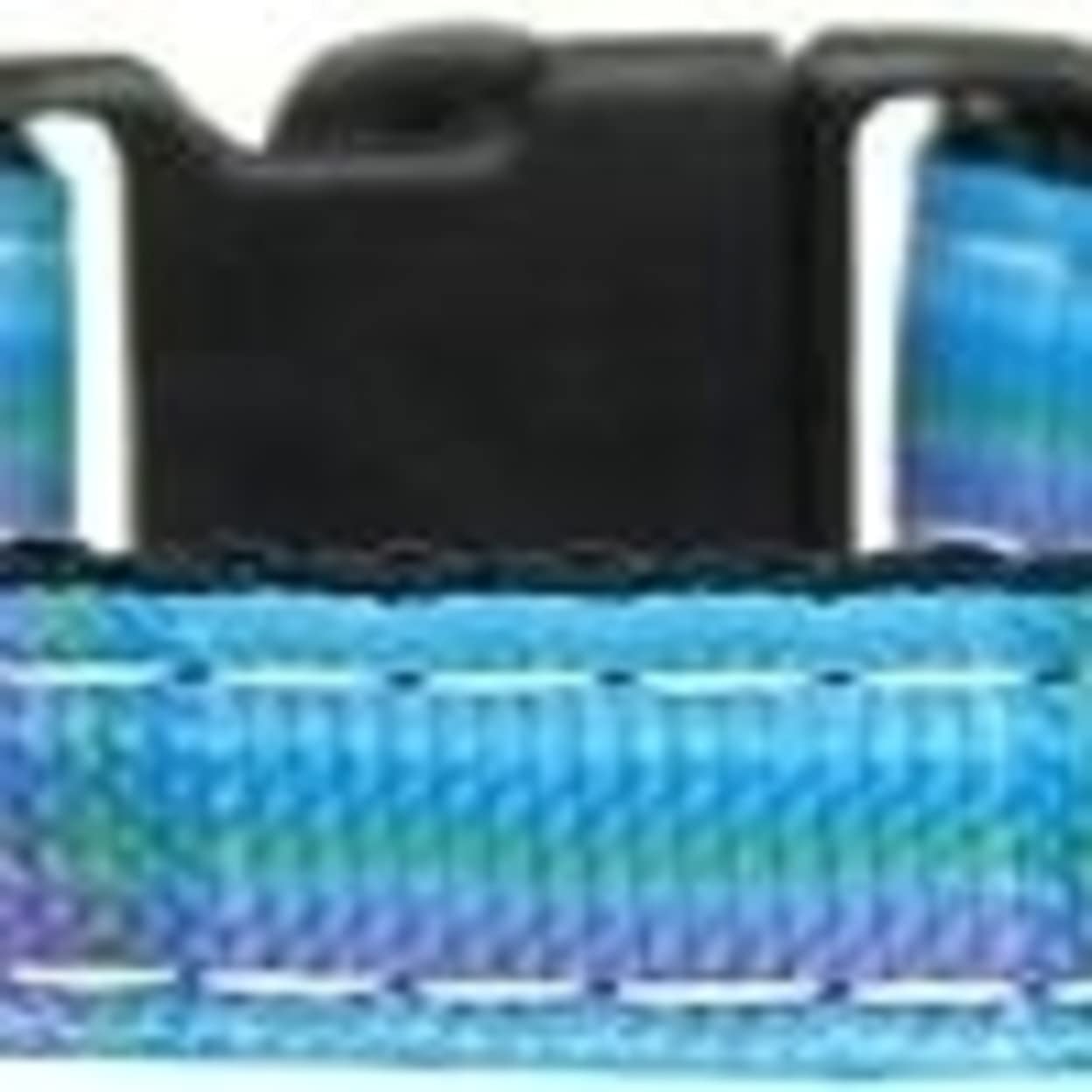 Pet Dog & Cat Nylon Collar or Leash, &quot;Plaids&quot; Blue Plaid SM Collar