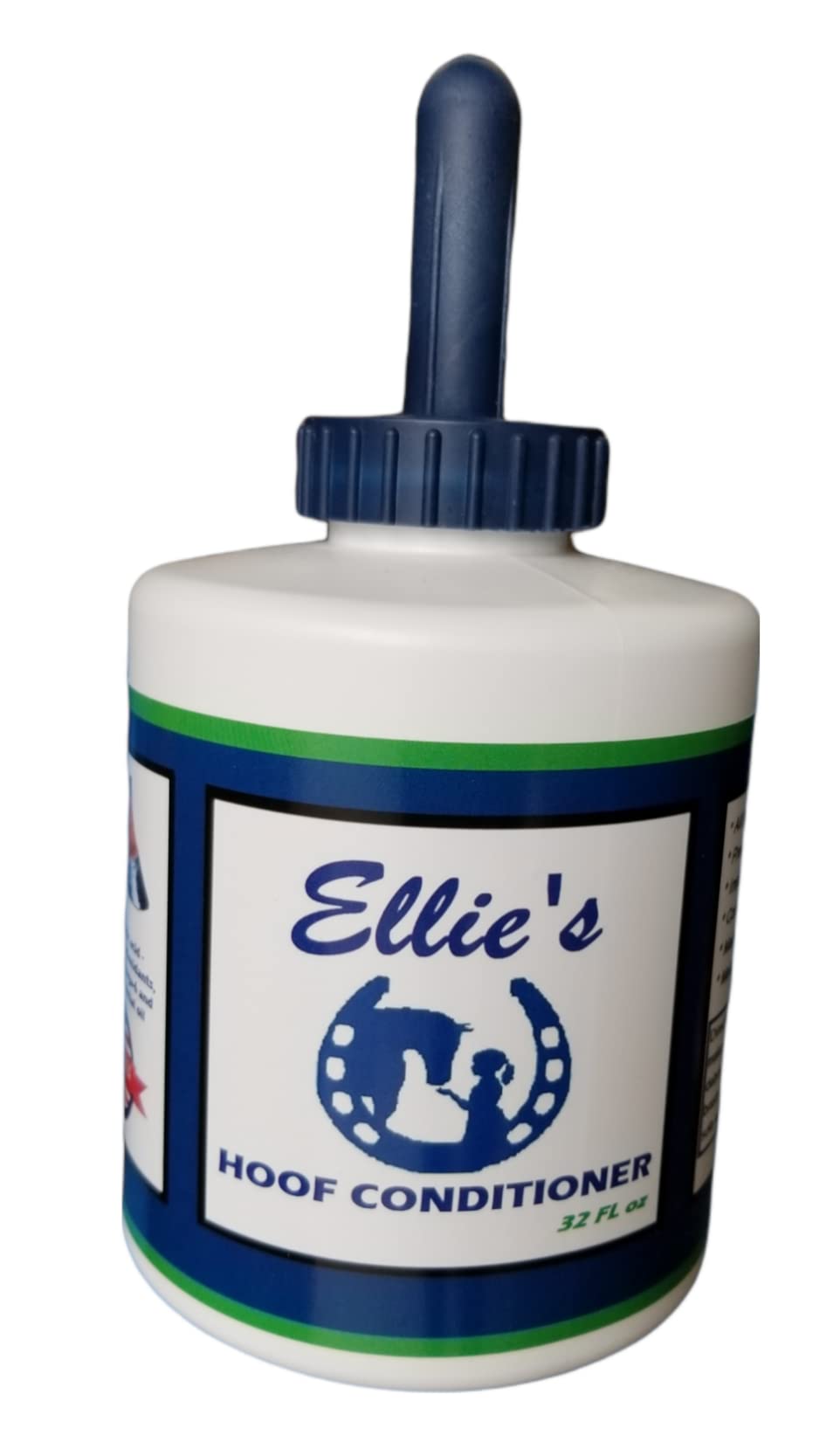 Angry Horse Forge Hoof Conditioner Moisturizer by Ellies 32oz with Brush for Dry Hooves