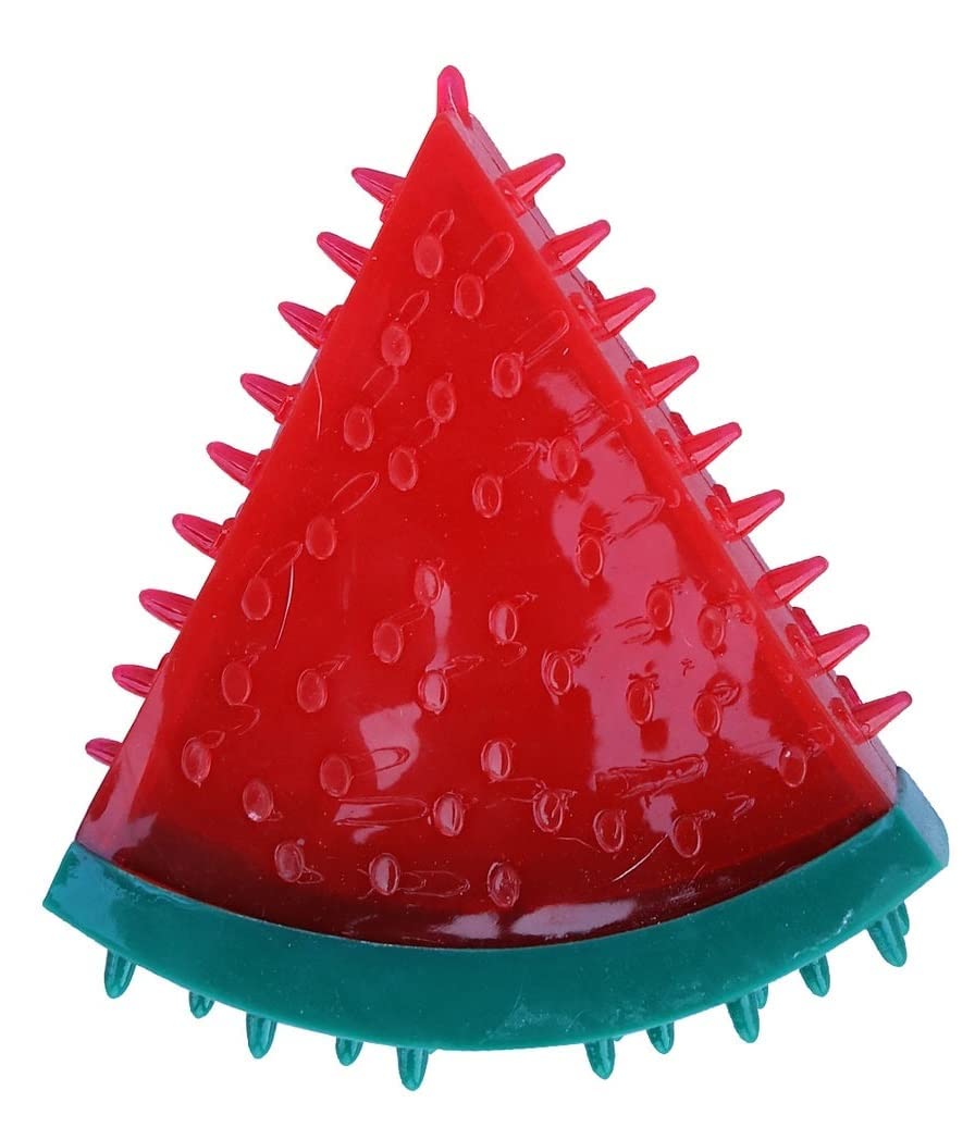 Premiumav Watermelon Shaped Squeaky Dog Toy  Durable Fruit Chew Toy For Small To Medium Dogs, Interactive Puppy Teething & Fetc