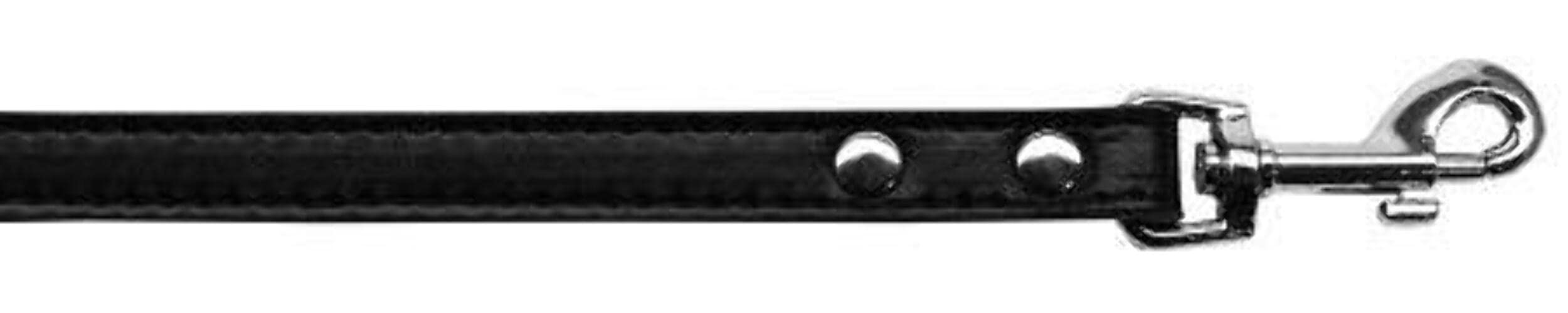 Mirage Pet Products Premium Plain Pet Leash, 1/2&quot; x 6', Black