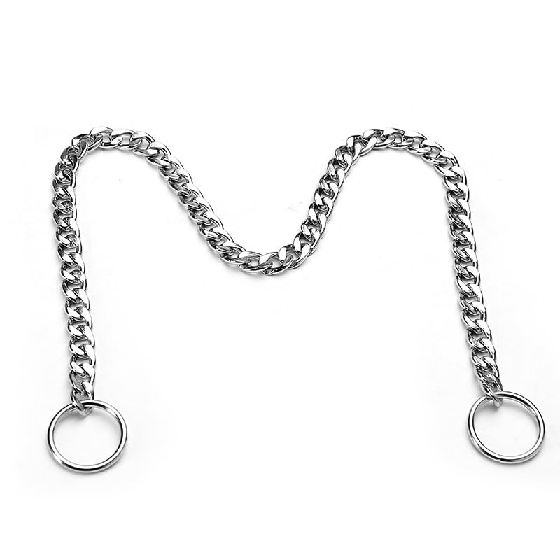 Flat Dog Chain Collar, Metal Slip Collars, Heavy Duty Dog Necklace, For Training, Chew Proof Durable Martingale Puppy Collars Fo