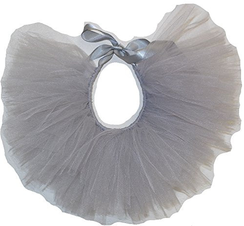 Pawpatu Handcrafted In Usa Silver Grey Tulle Tutu For Extra Large Dogs