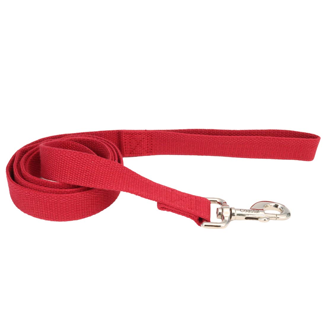 Coastal - New Earth Soy - Dog Leash, Cranberry, 5/8' X 06'