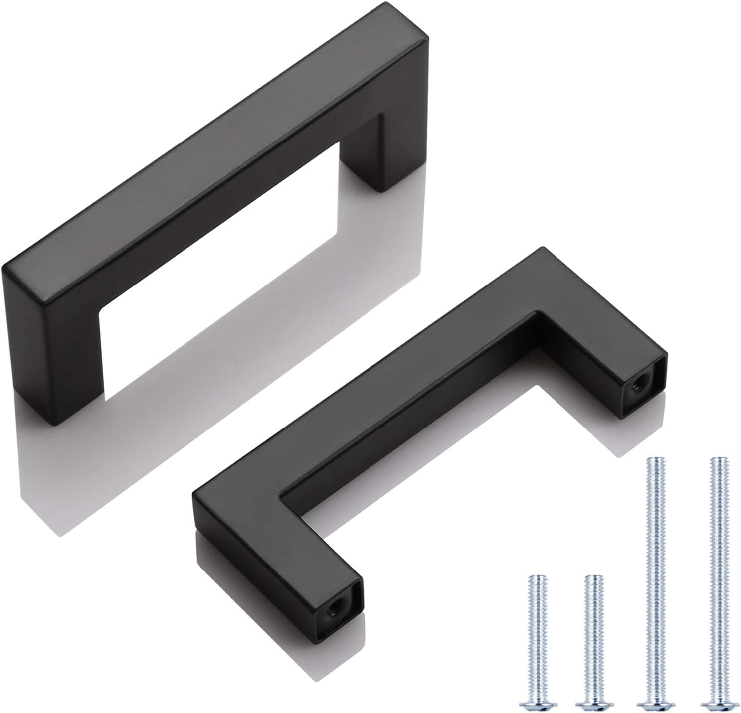 Knobwell 6 Pack Stainless Steel Kitchen Cabinet Pulls And Handles, Bathroom Kitchen Cabinet Door Handles, 3 Hole To Hole Distanc