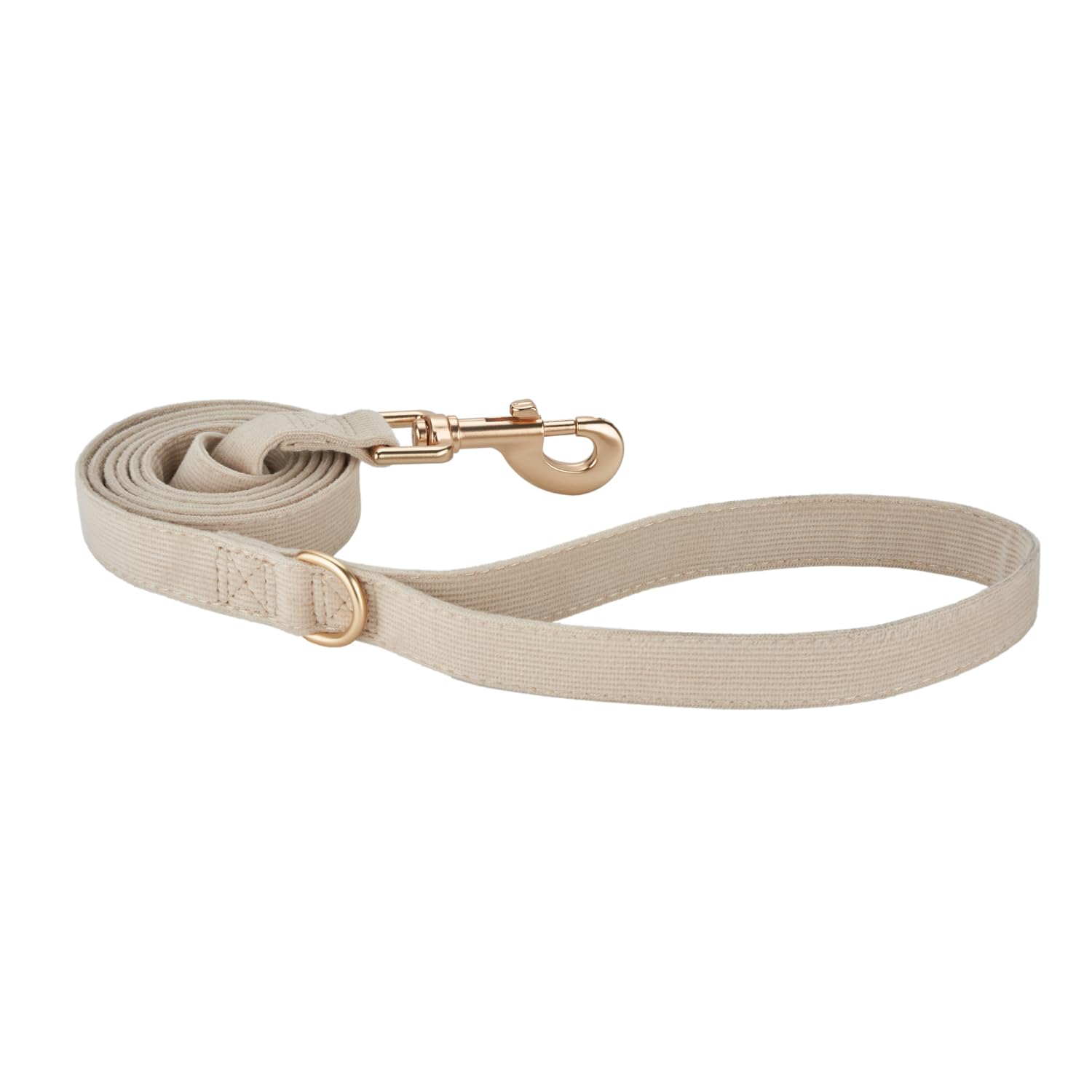 Petiry Soft Corduroy Fibric Dog Leash, 5 Feet Length Lead With Heavy Duty Rotating Hook, For Small Medium Dogs.(S,White)