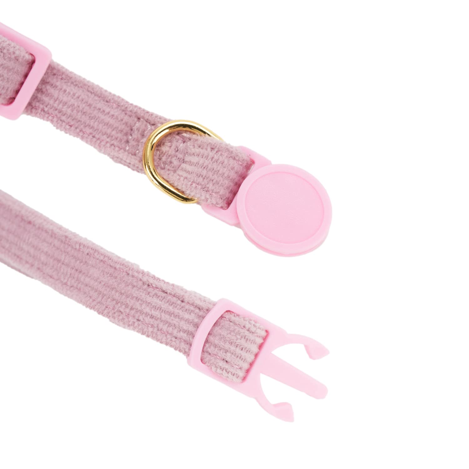 Petiry Soft Corduroy Cat Collar, Plaid Pattern, With Bell And Bowtie, Safety Breakaway Clasp, Adjustable For Kitten And Cats Pin