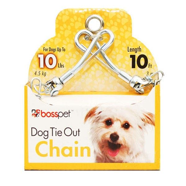 10' Small Dog Swivel Chain Tie-Out Boss Pet Products Pet Supplies 53010