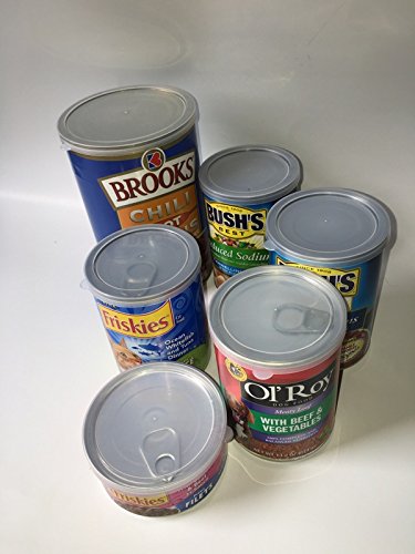 12pc BPA-Free ALAZCO Can Covers - 2 Large 2 Medium 8 small Plastic Tight Seal Lids For Canned Goods or Pet Dog Cat Food Food Sav
