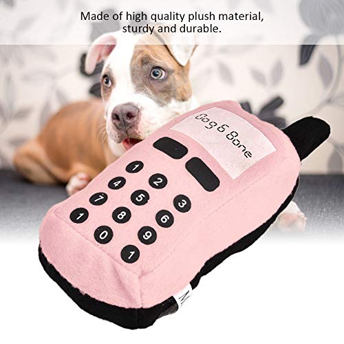 Squeaky Dog Chew Toy Pet Chew Plush Toys Cute Cell Phone Shape Pet Toy Puppy Kitten Molar Toy Dog Cat Interactive Sounding Toy (