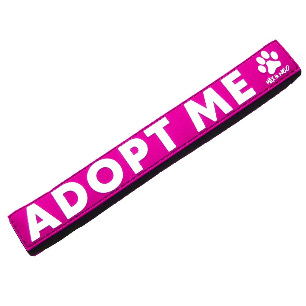Max And Neo Leash Sleeves Adopt Me - We Donate 1 For 1 To Dog Rescues For Every Product Sold (Pink/Single)