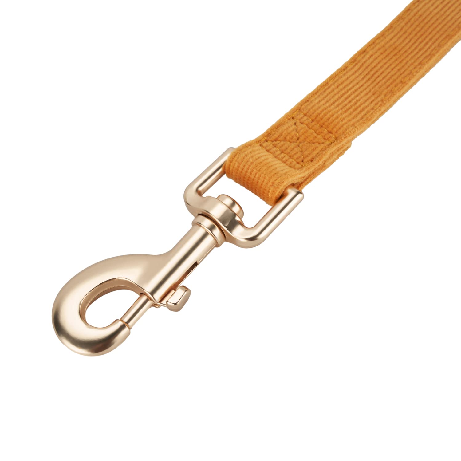 Ewinoom Soft Cotton Dog Leash, 5 Ft Heavy Duty Corduroy Dog Leashes With Gold Metal Hook For Small Medium Large Dogs,Small,Orang