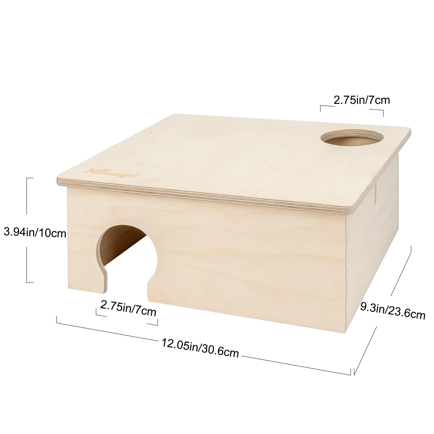 Niteangel Birch Chamber-Maze Hamster Hideout - Small Pets Woodland House Habitats Decor for Hamster Mice Gerbils Mouse