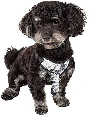 Pet Life  Bonatied Mesh Reversible And Breathable Adjustable Dog Harness W/ Designer Neck Tie, Black And White  Small