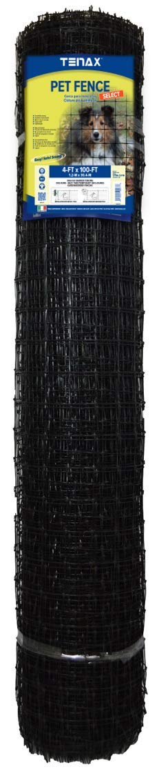 Tenax 2A140073 Pet Fence Select Pet Fence, Black, 4' X 100'