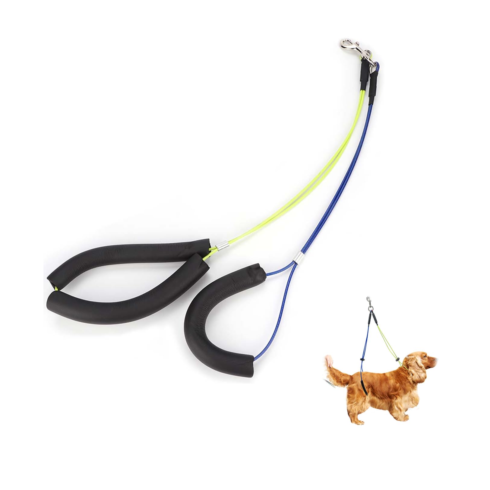 Dog Grooming Loop No-Sit Haunch Holder Wash Choker With Loop Noose Double Noose Ropes Adjustable Loop Noose Dog Grooming Leash D