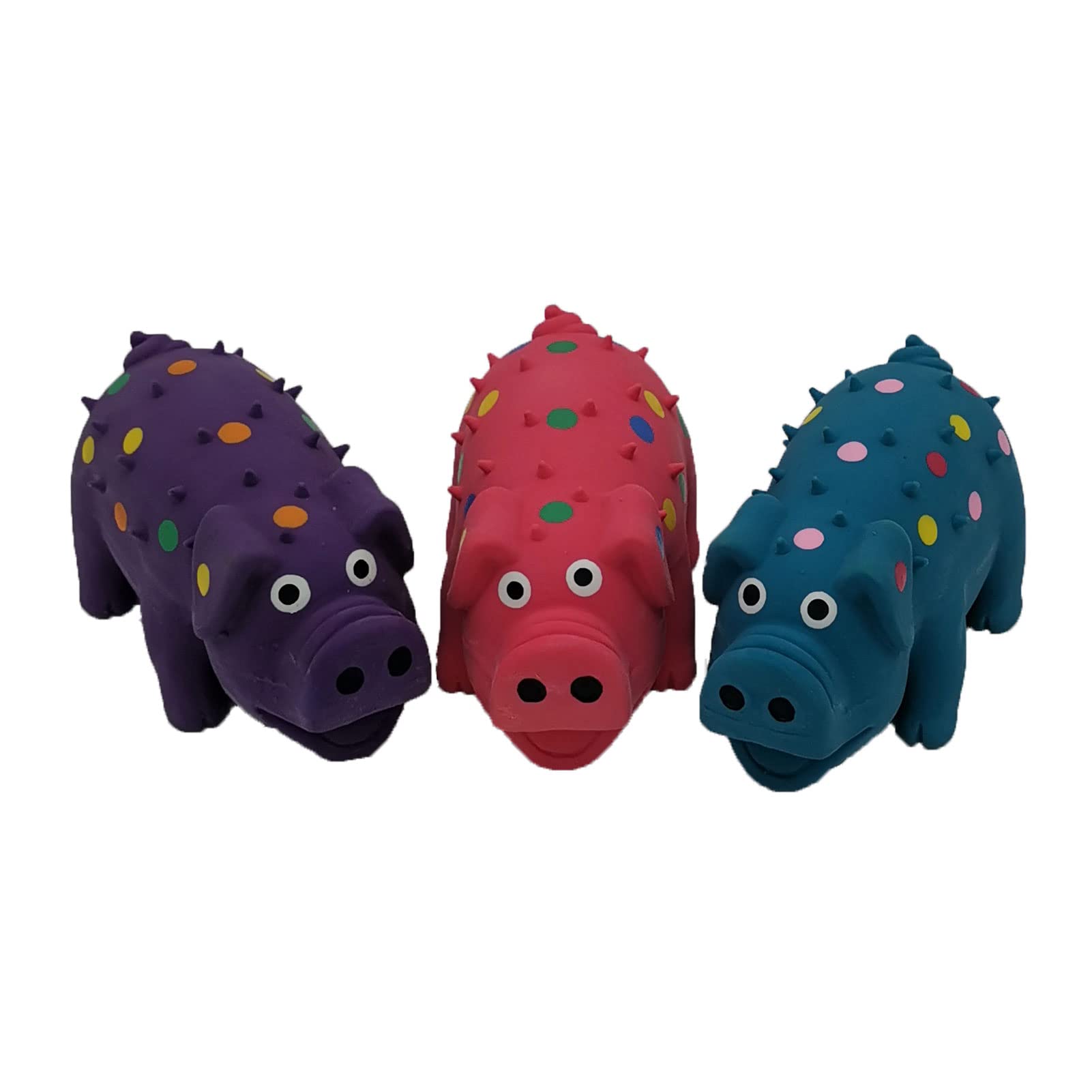 Hoiasem 3 Pack 4 Inch Mini Latex Dog Squeaky Toys Goblet Pig Dog Toy For Mimi Small Dogs