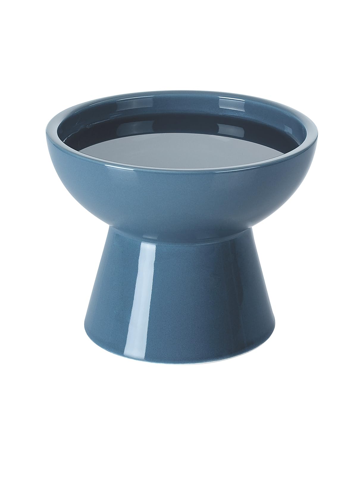 LoeJan Elevated Cat Food and Water Bowls Set, Extra Wide and Raised Ceramic Feeder, Anti-Vomit Whisker-Free Pressure Feeding Bow