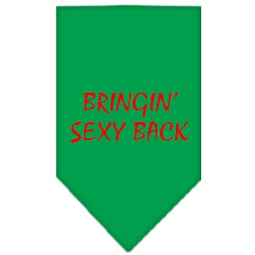 Mirage Pet Products Bringin Sexy Back Screen Print Bandana for Pets, Large, Emerald Green