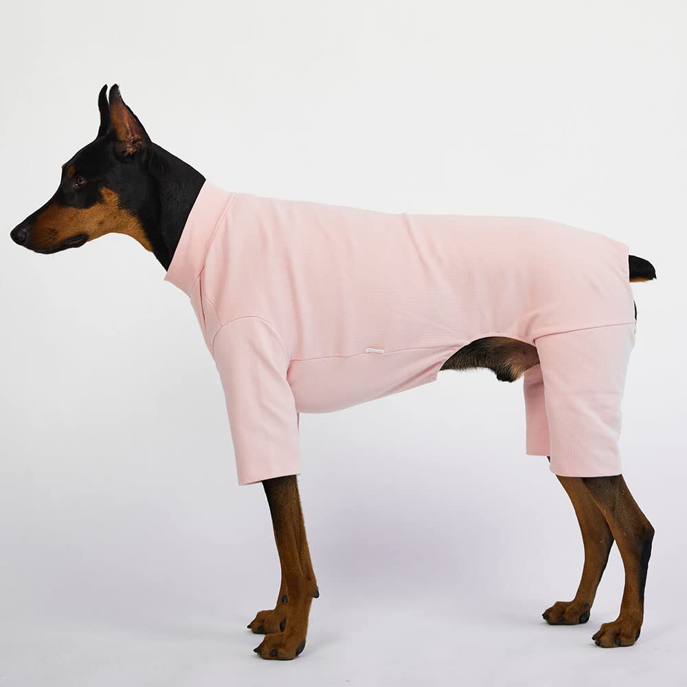 Lucky Petter Small Dog Pajamas - Basic Onesie Doggie Jammies - Stretchable Dog Jumpsuit Bodysuit Pjs (5X-Large, Basic Pink)