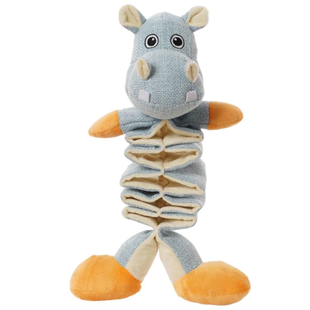 SHOPORA Dogs BiteResistant Squeak Toys Fun Puppy Teeth Cleaning Toy Interactive Toy Hippo | Pet Supplies | Dog Supplies | Toys