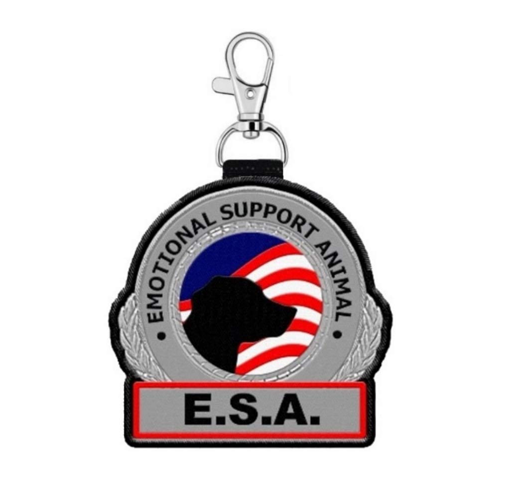 Workingservicedog.Com Emotional Support Animal Tag | Clips Onto Vest, Harness, Collar, Leash Or Carrier | Includes Five Esa Info