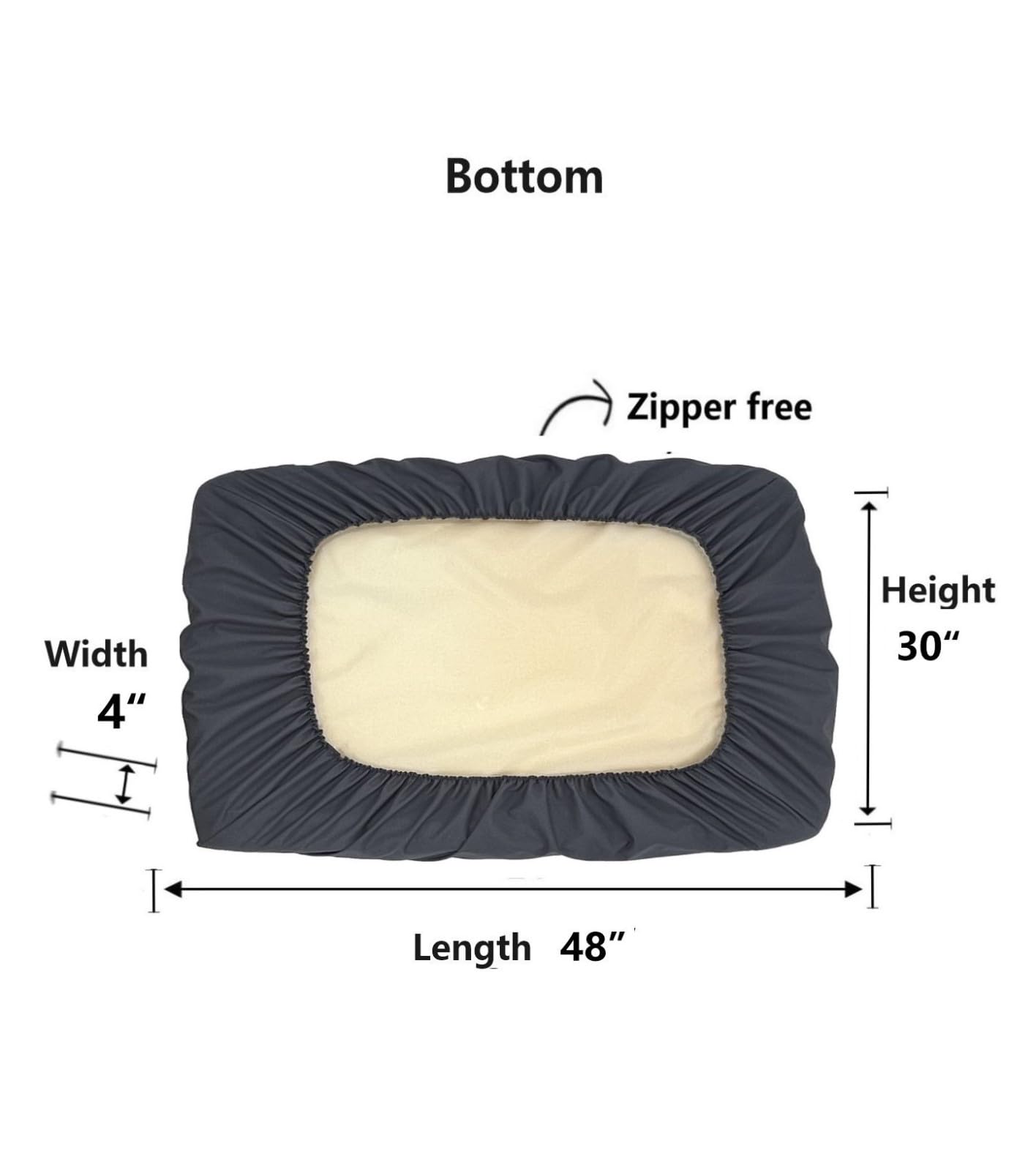 Eechicspace Waterproof Dog Crate Bed Cover 48 X 30 Inch