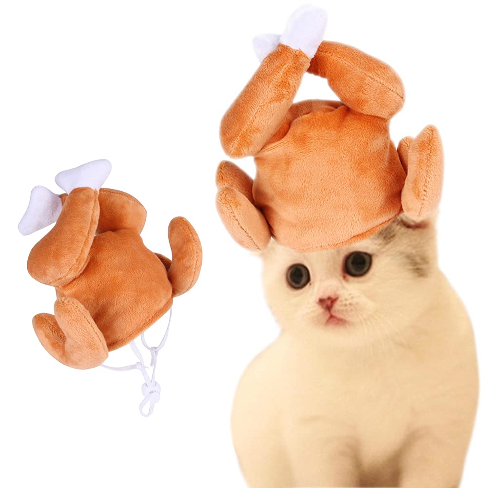 Thanksgiving Turkey Drumstick Hat For Cat, Pet Halloween Thanksgiving Turkey Costumes Dog Cat Ornament