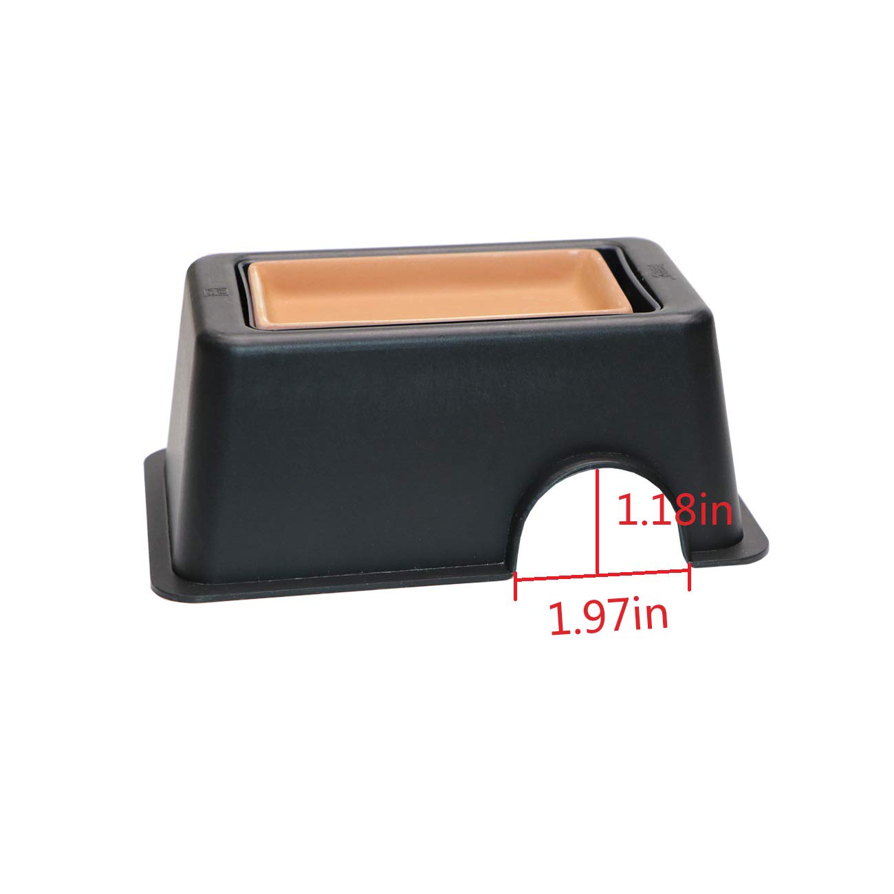 Hypeety Reptile Hide Box Humidifier Caves Water Supply Hideout with Sink Basin for Lizards Turtles Amphibians Small Snake