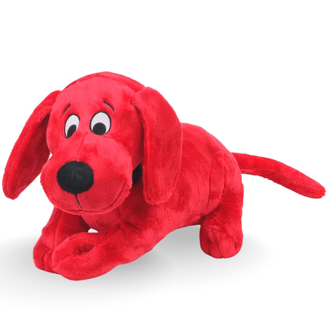 Clifford Snuggle Buddy 14' Plush Dog Toy | Cozy Dog Stuffed Animals Play Toy For Medium To Large Dogs | Comfort, Squeakers, Cri
